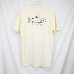 CoalaTree Fish Finder Tee Eco Minded Goods Cream Size Large Cotton
